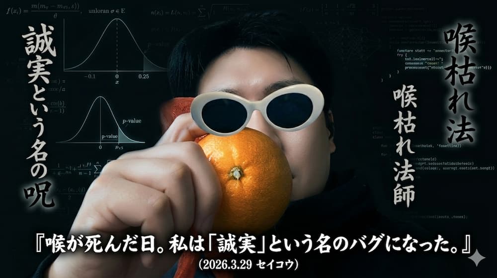 投稿についてもっと詳しく 『喉が死んだ日。私は「誠実」という名のバグになった。』（エッセイ第6話）