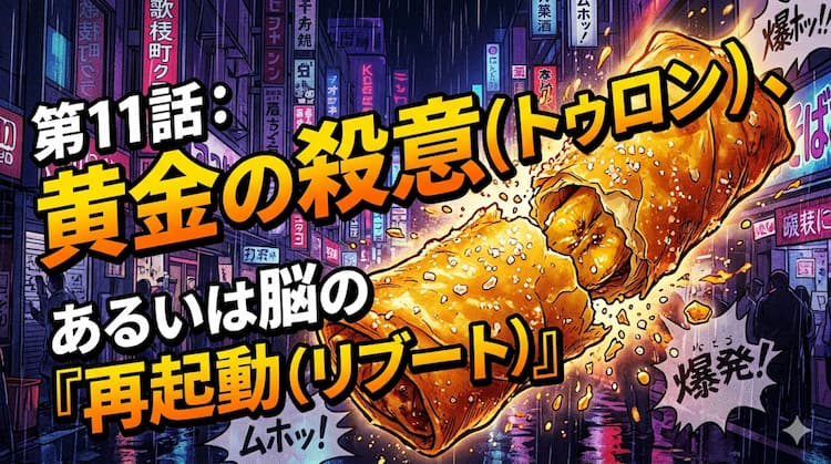 投稿についてもっと詳しく エッセイ第11話：黄金の殺意（トゥロン）、あるいは脳の「再起動（リブート）」