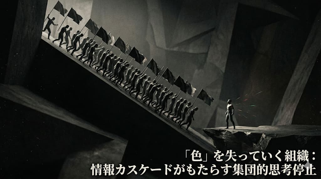 投稿についてもっと詳しく [OS：Update_Log] 第1話：[組織]「色」を失っていく組織／情報カスケードがもたらす集団的思考停止
