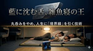 投稿についてもっと詳しく エッセイ第14話：藍に沈む舌、雑魚寝の王 ～丸呑みをやめ、人生に「境界線」を引く技術～